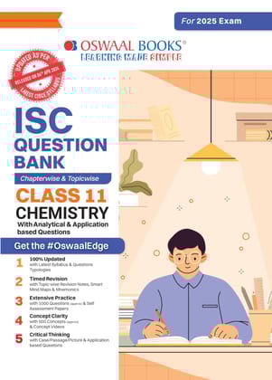 Oswaal ISC Question Bank Class 11 Chemistry | Chapterwise | Topicwise | Solved Papers | For 2025 Exams Oswaal Editorial Board