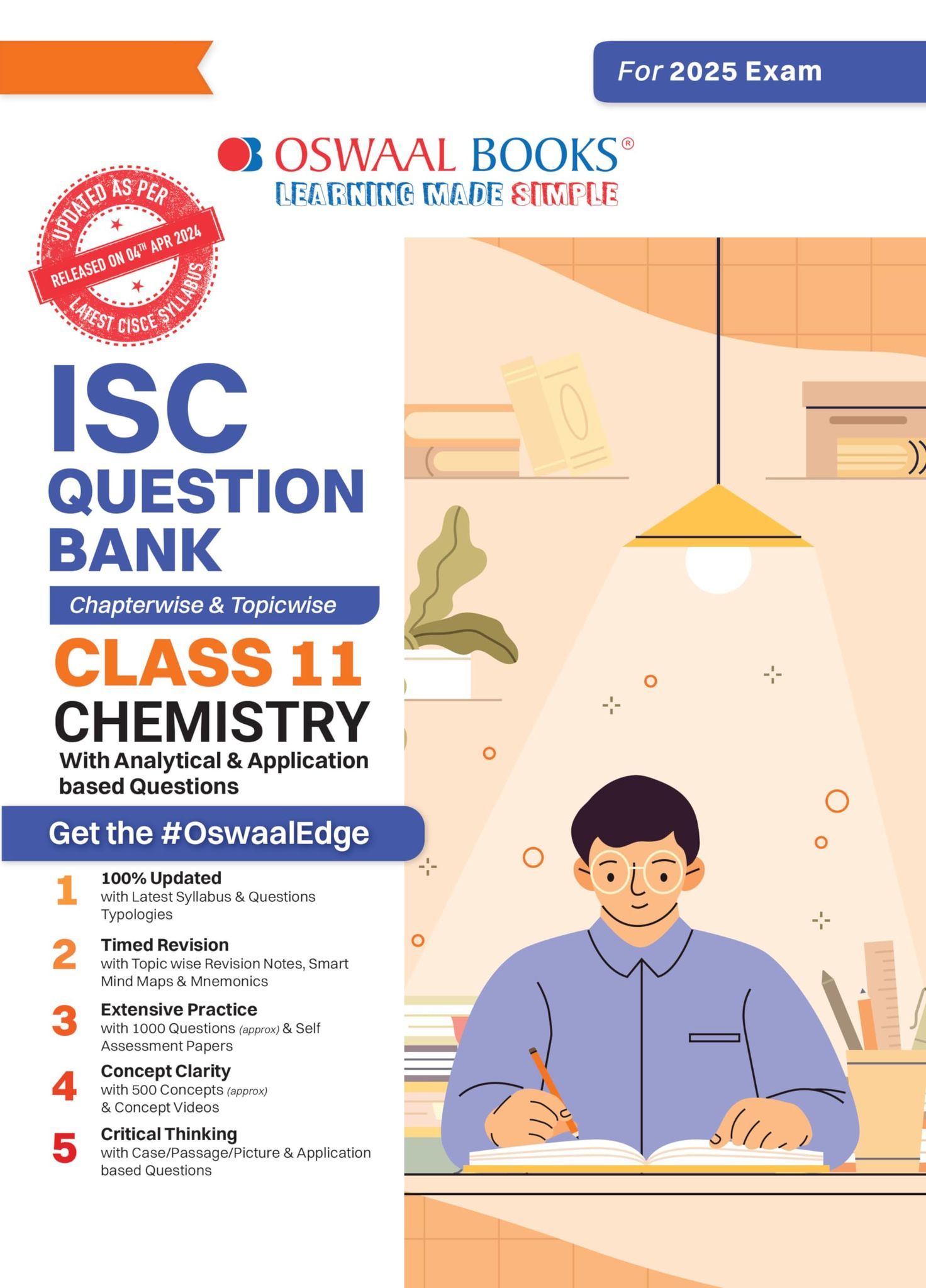 Oswaal ISC Question Bank Class 11 Chemistry | Chapterwise | Topicwise | Solved Papers | For 2025 Exams Oswaal Editorial Board
