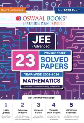 Oswaal JEE Advanced 23 Years' Year-Wise Solved Papers (2002-2024), Mathematics (For 2025 Exam) Oswaal Editorial Board