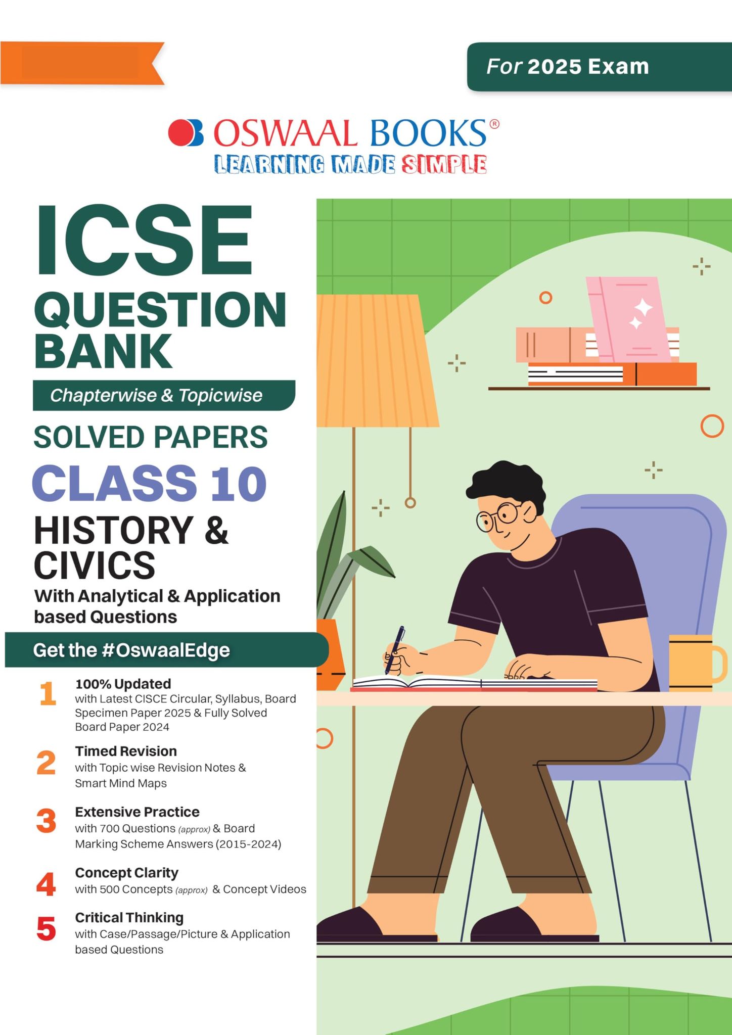 Oswaal ICSE Question Bank SOLVED PAPERS Class 10 History & Civics | Chapterwise & Topicwise | With Analytical & Application Based Questions For Board Exams 2025 Oswaal Editorial Board