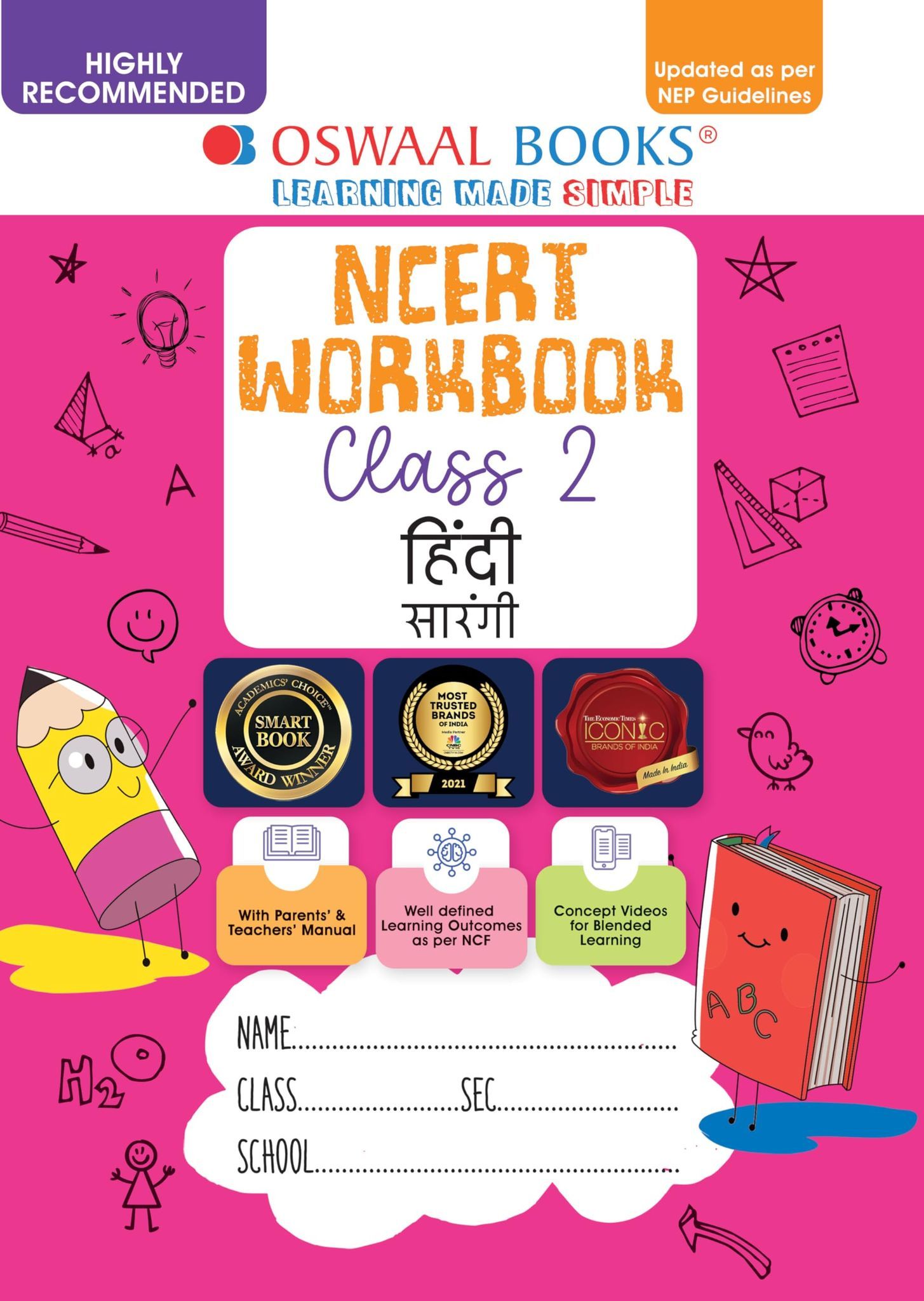 Oswaal NCERT Workbook Class 2 Hindi Saarangi (For Latest Exam) Oswaal Editorial Board
