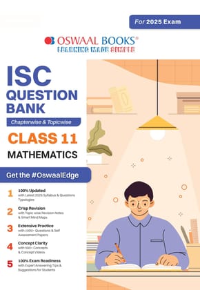 Oswaal ISC Question Bank Class 11 Mathematics | Chapterwise | Topicwise | Solved Papers | For 2025 Exams Oswaal Editorial Board