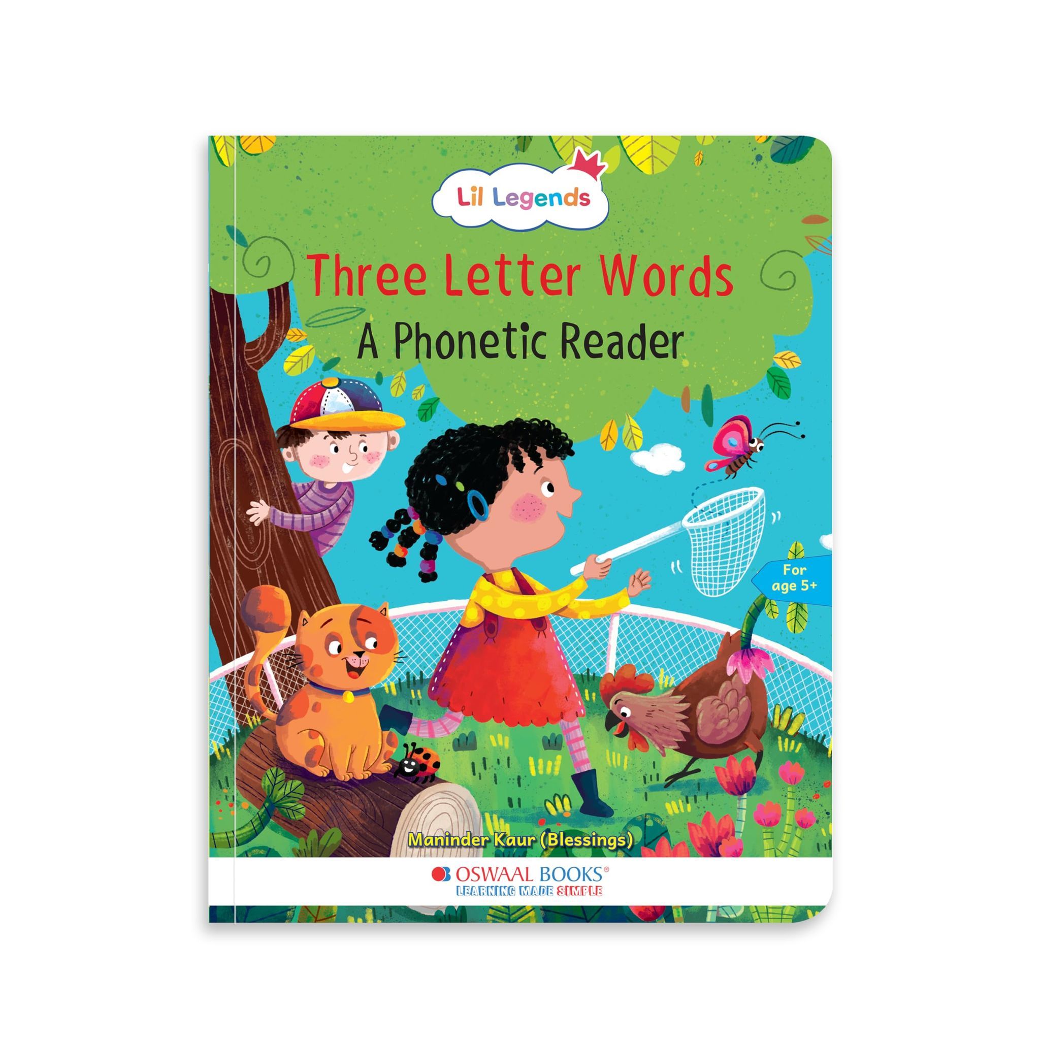 Oswaal Lil Legends Three Letter words | Phonic Reading Book | English Reading Book For Kids | Age 5+ Years [Paperback] Oswaal Editorial Board