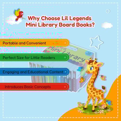 Oswaal Lil Legends Mini Library - Box Set- Alphabet | Numbers | Colours | Shapes | About Me | Flowers | Vegetables | Fruits | Farm & Pet Animals | Wild Animals | Transports | People At Work Oswaal Editorial Board