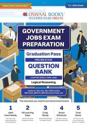 Oswaal Government Exams Question Bank Graduation Pass | Logical Reasoning | for 2024 Exam Oswaal Editorial Board
