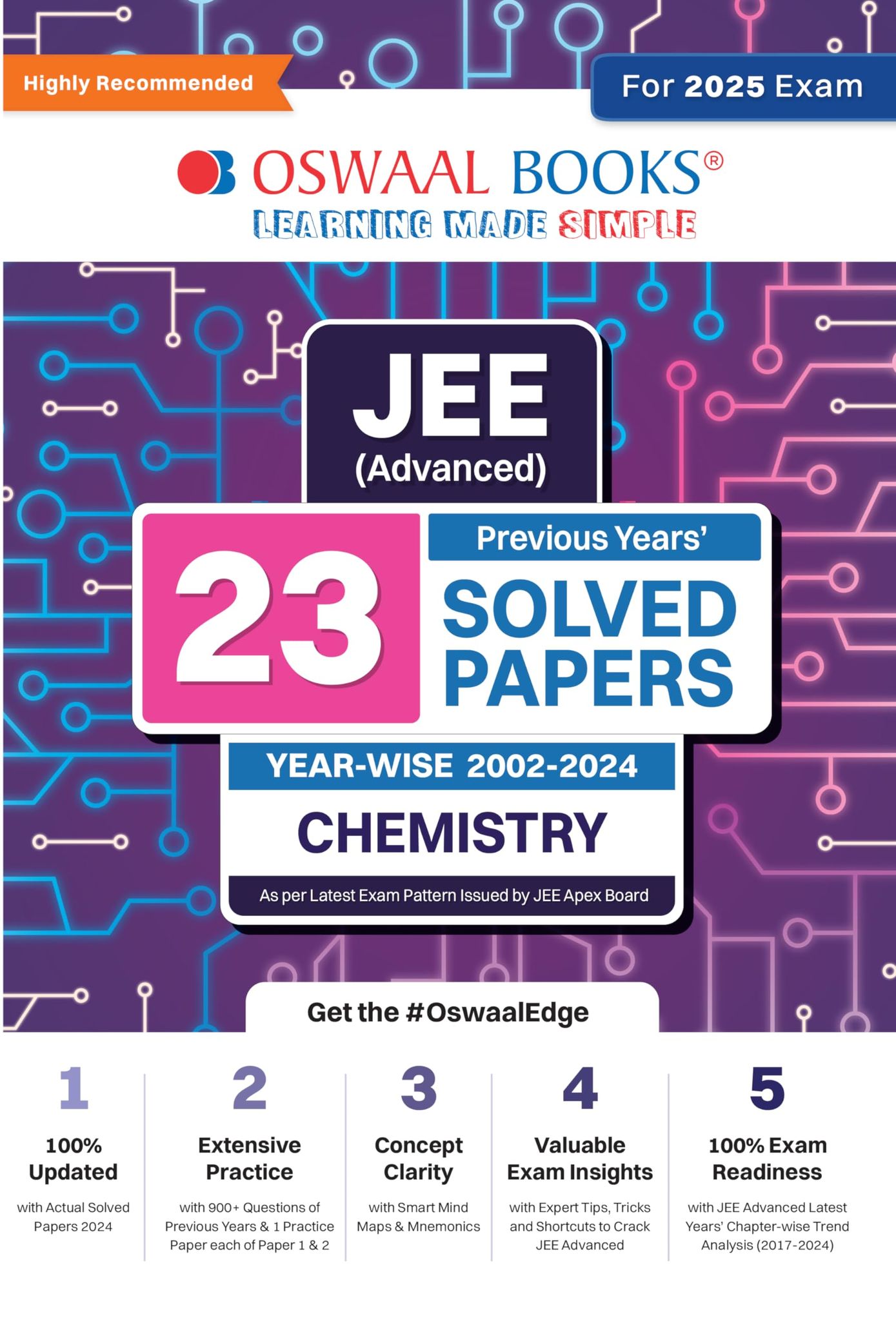 Oswaal JEE Advanced 23 Years' Year-Wise Solved Papers (2002-2024), Chemistry (For 2025 Exam) Oswaal Editorial Board
