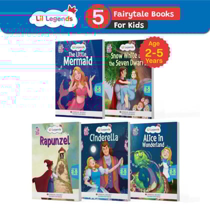 Oswaal Lil Legends Fairy Tales- Little Mermaid, Snow White, Rapunzel, Cinderella, Alice in Wonderland (Set of 5 Books) For Kids/ Illustrated Stories/ Bed Time Story Books, Age 2-5 Years [Product Bundle] Oswaal Editorial Board