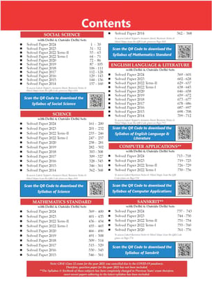 Oswaal CBSE 10 Years' Solved Papers Class 10 English Language and Literature | Sanskrit | Social Science | Science |Mathematics Standard For 2025 Board Exams Oswaal Editorial Board