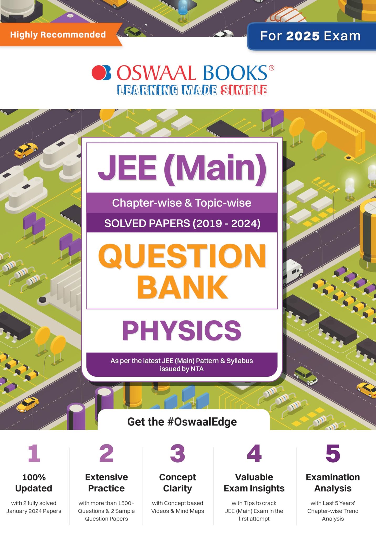 Oswaal JEE (Main) Question Bank | Chapter-wise & Topic-wise Solved Papers (2019-2024) | Physics | For 2025 Exam Oswaal Editorial Board