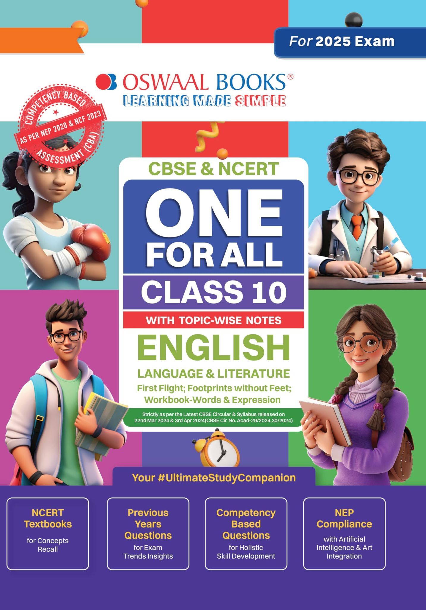 Oswaal CBSE & NCERT One For All Class 10 English Language & Literature | With Topic Wise Notes For 2025 Board Exam Oswaal Editorial Board
