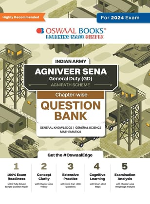 Oswaal Indian Army Agniveer Sena General Duty (GD) (Agnipath Scheme ) Question Bank | Chapterwise Topic-wise for General Knowledge | General Science | Mathematics For 2024 Exam Oswaal Editorial Board