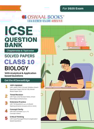 Oswaal ICSE Question Bank Chapter-wise Topic-wise Class 10 Biology | For 2025 Board Exams Oswaal Editorial Board