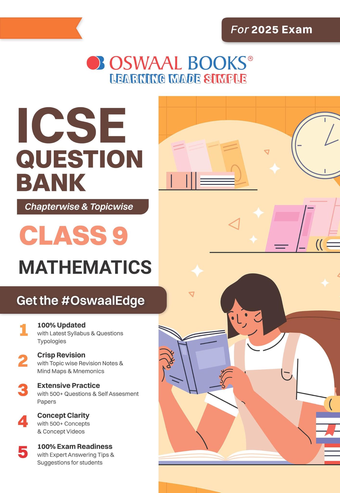Oswaal ICSE Question Bank Class 9 Mathematics | Chapterwise | Topicwise | Solved Papers | For 2025 Exams Oswaal Editorial Board