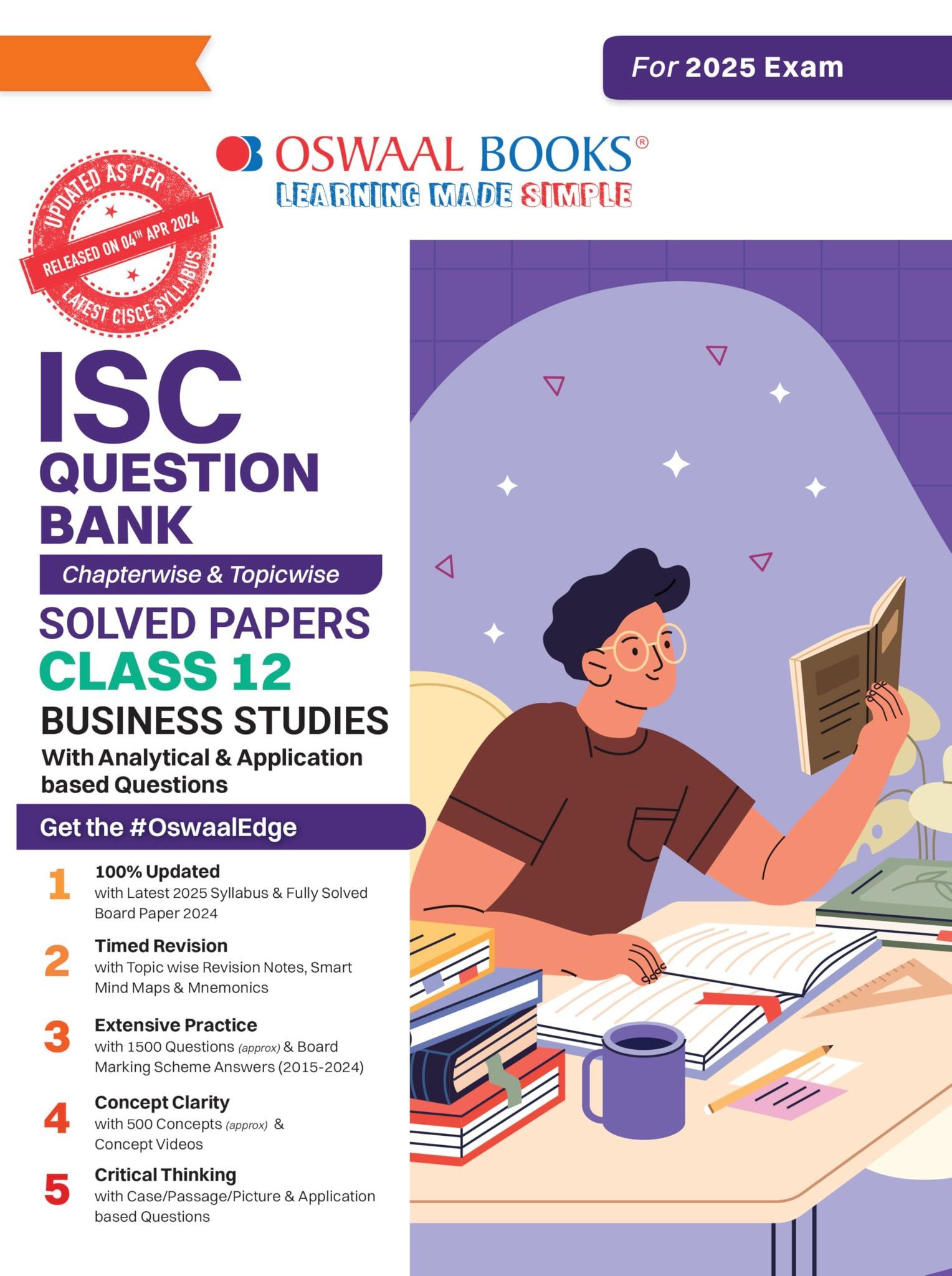 Oswaal ISC Question Bank Class 12 Business Studies | Chapterwise | Topicwise | Solved Papers | For Board Exams 2025 Oswaal Editorial Board