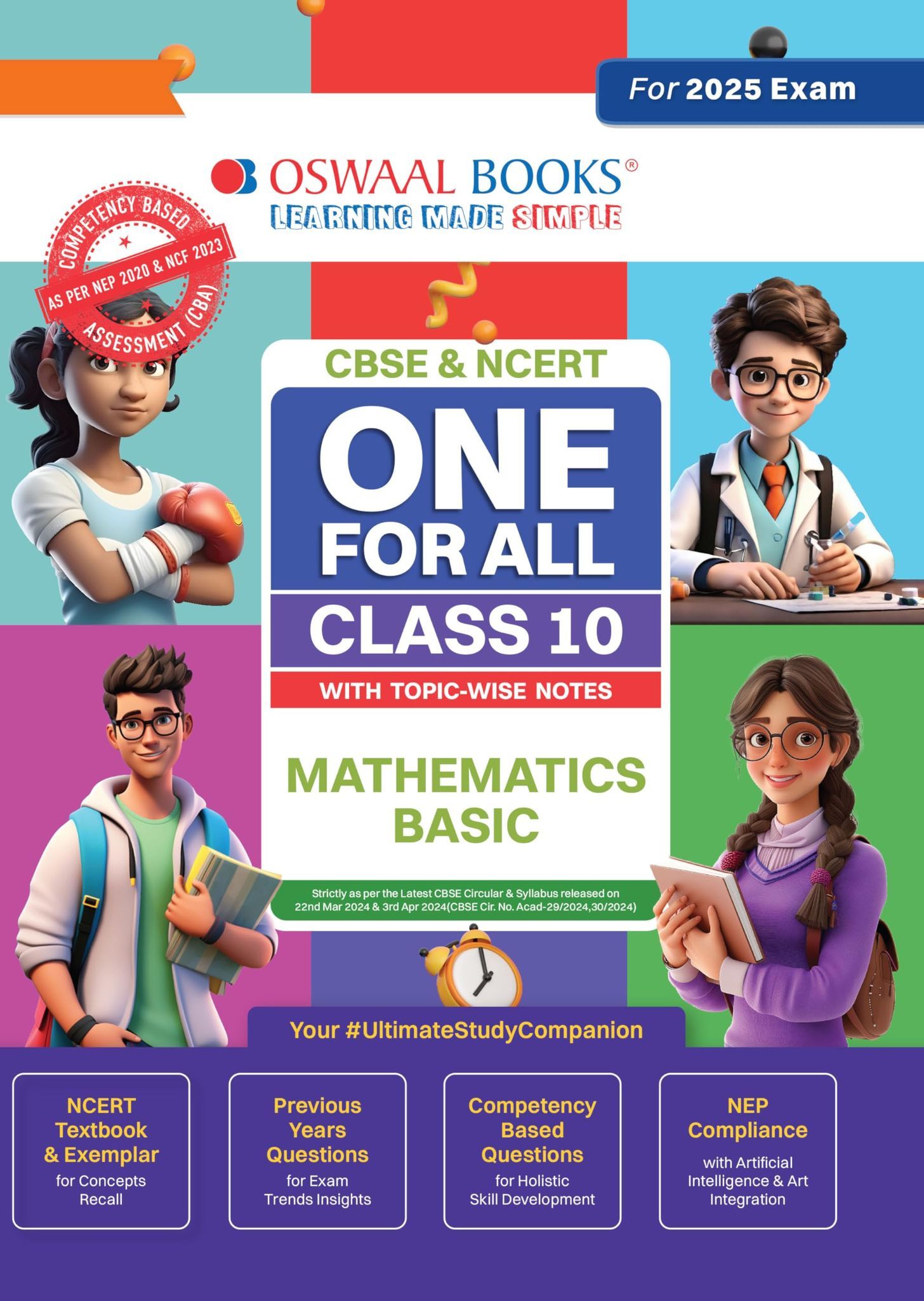 Oswaal CBSE One for All Class 10 Mathematics (Basic) (For 2025 Exam) Oswaal Editorial Board
