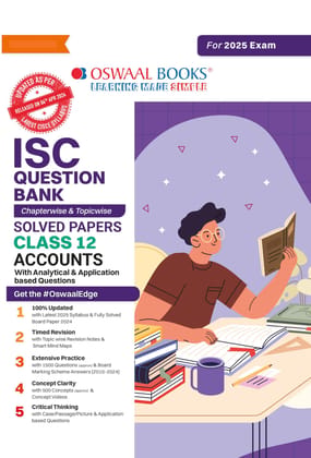 Oswaal ISC Question Bank Class 12 Accounts | Chapterwise and Topicwise | Solved Papers | For Board Exams 2025 Oswaal Editorial Board and New
