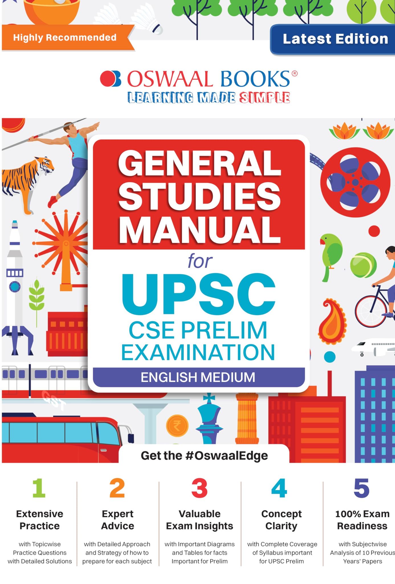Oswaal General Studies Manual for UPSC CSE Prelim Examination | GS Book English Medium - Latest Edition Oswaal Editorial Board