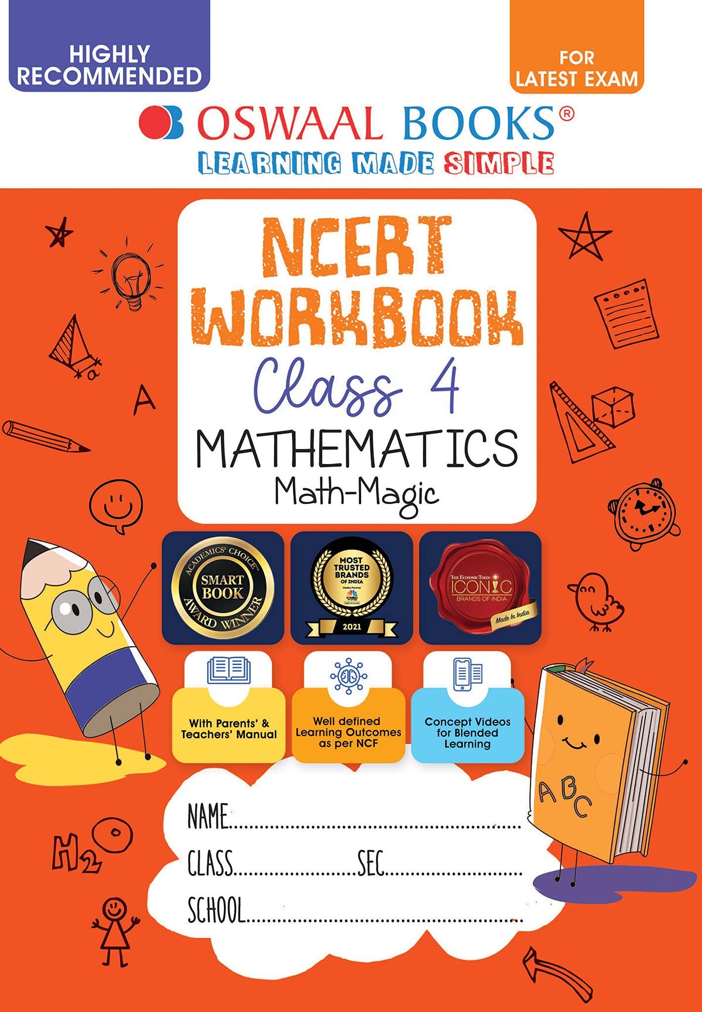 Oswaal NCERT Workbook Mathematics (Math Magic) Class 4 (For Latest Exam) [Paperback] Oswaal Editorial Board [Paperback] Oswaal Editorial Board