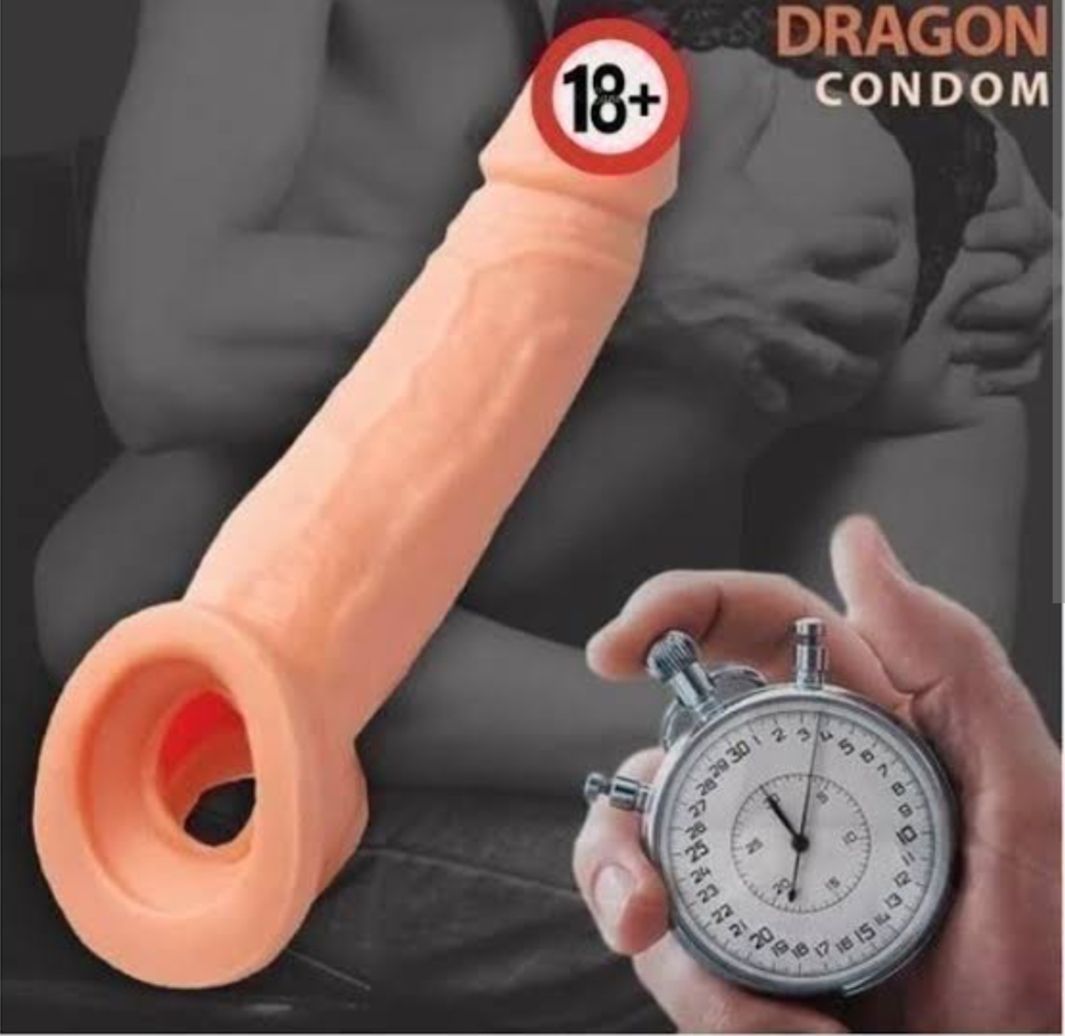 Penis Extender Dragon Silicone Condom 7 to 8 Inch Reusable Condom for Extra Time & Pleasure (Pack of 1)