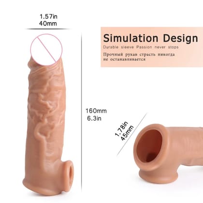 Penis Extender Dragon Silicone Condom 7 to 8 Inch Reusable Condom for Extra Time & Pleasure (Pack of 1)