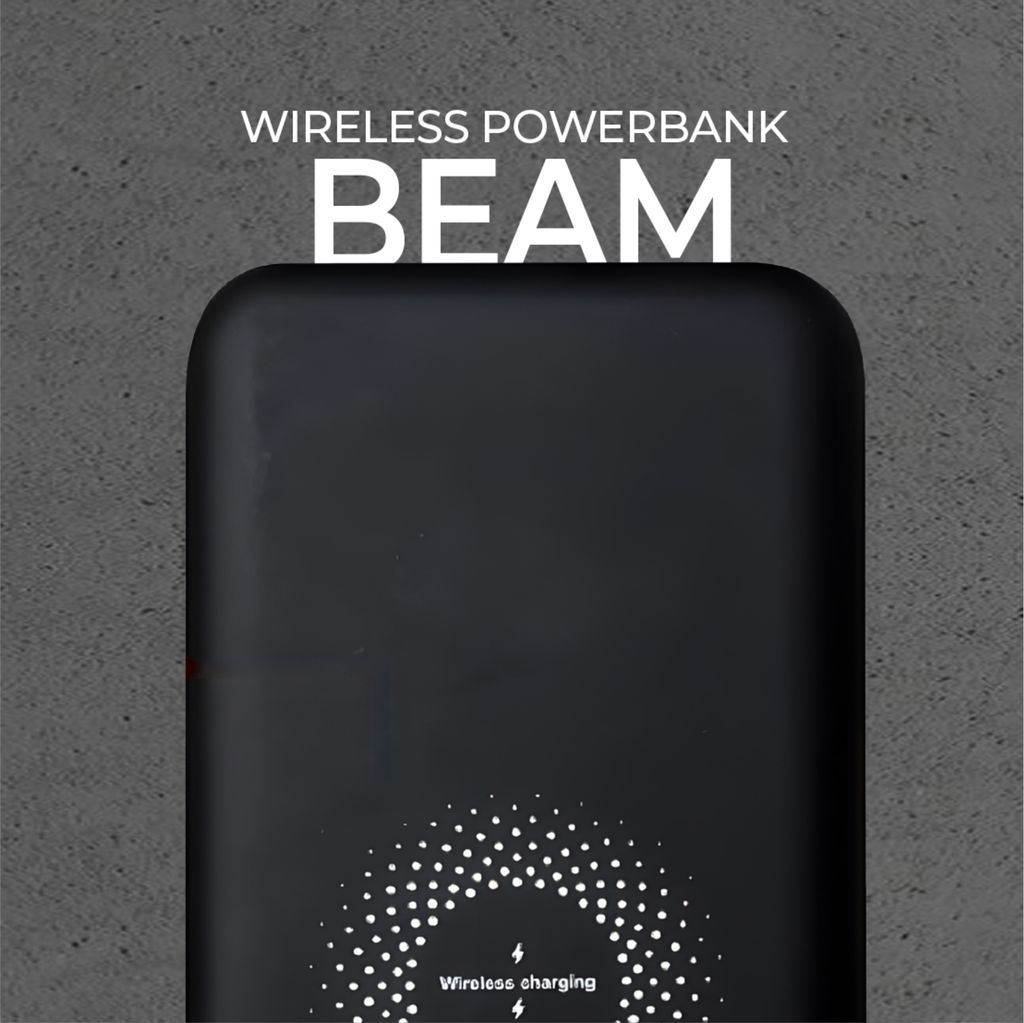 Glow Gadgets Beam 10000 mAh Wireless Powerbank with Inbuilt Cables