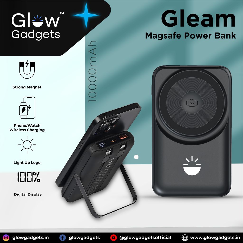 Glow Gadgets Gleam 10000 mAh Magsafe Power Bank