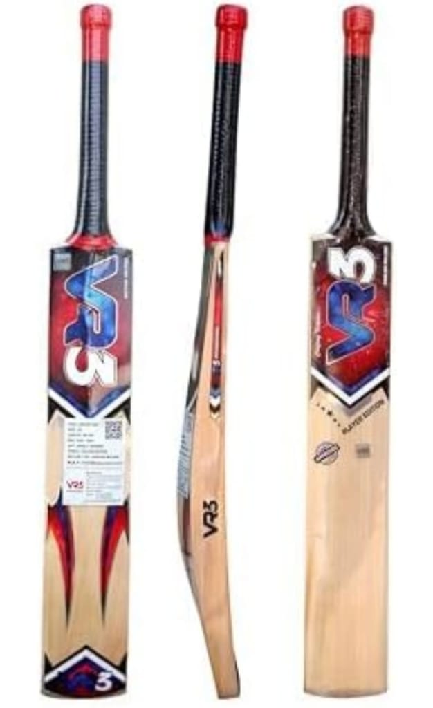 "VR3 English Willow Cricket Bat - Perfect for Professional Players - High-Quality and Durable"