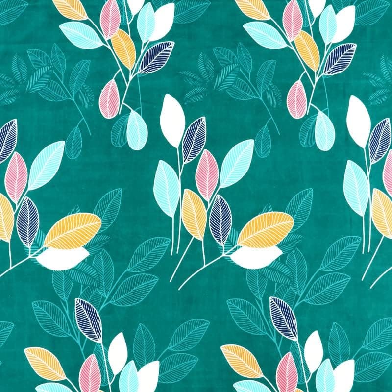  Green Leaves Single Bed Sheet with 1 Pillow Cover