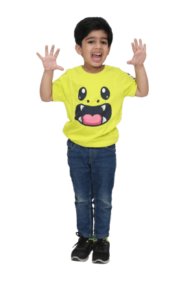 KUCHU Unisex Tshirt | Made of Super Combed Cotton-Modal Natural Fiber Better Than 100% Cotton| Soft & Breathable Fabric| Unique Digitally Printed Design |Vibrant Colour | Monster KUCHU Unisex Tshirt | Made of Super Combed Cotton-Modal Natural Fiber Better Than 100% Cotton| Soft & Breathable Fabric| Unique Digitally Printed Design |Vibrant Colour | Monster