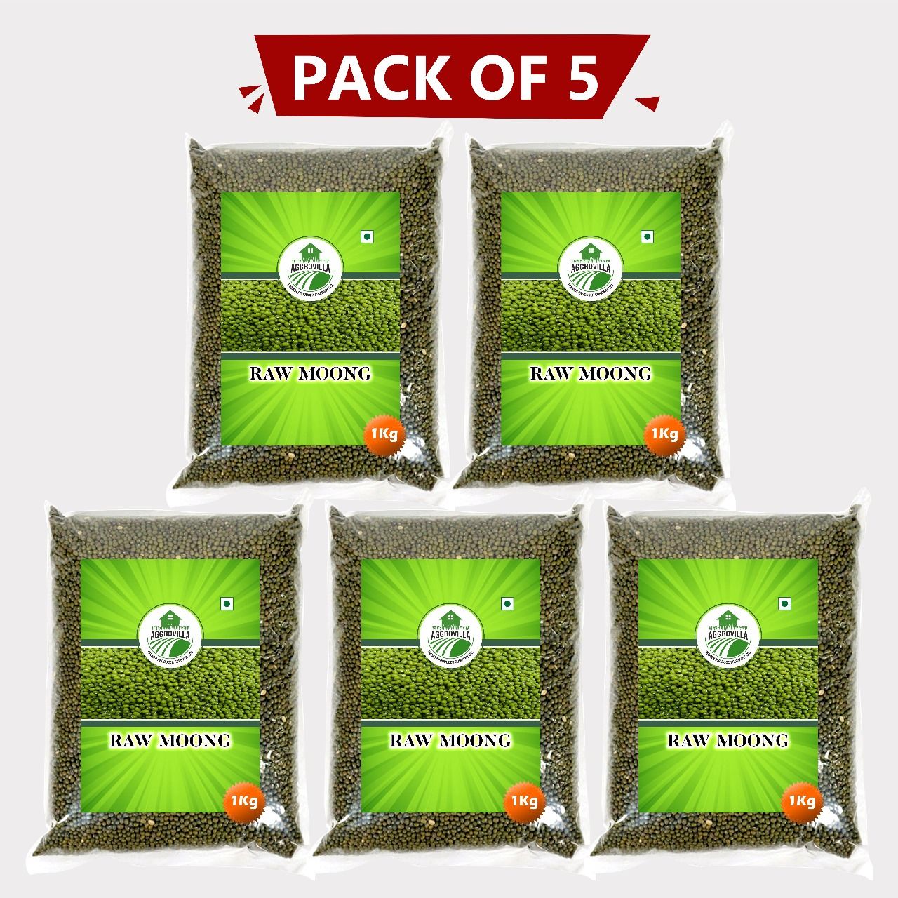 Raw Moong (Pack of 5)