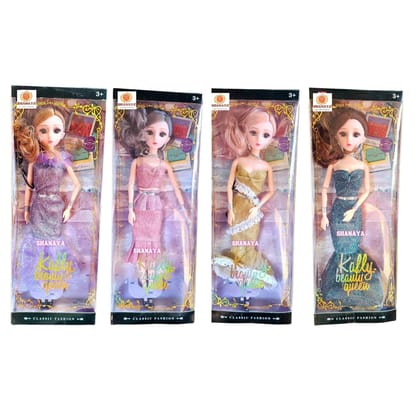 SHANAYA Fashion Doll for Girls |Engaging Educational & Imaginative Play Set|Realistic Hair| 3D Eyes | Foldable Hands | Lovely Dress Randon 1 Model Will BE Sent