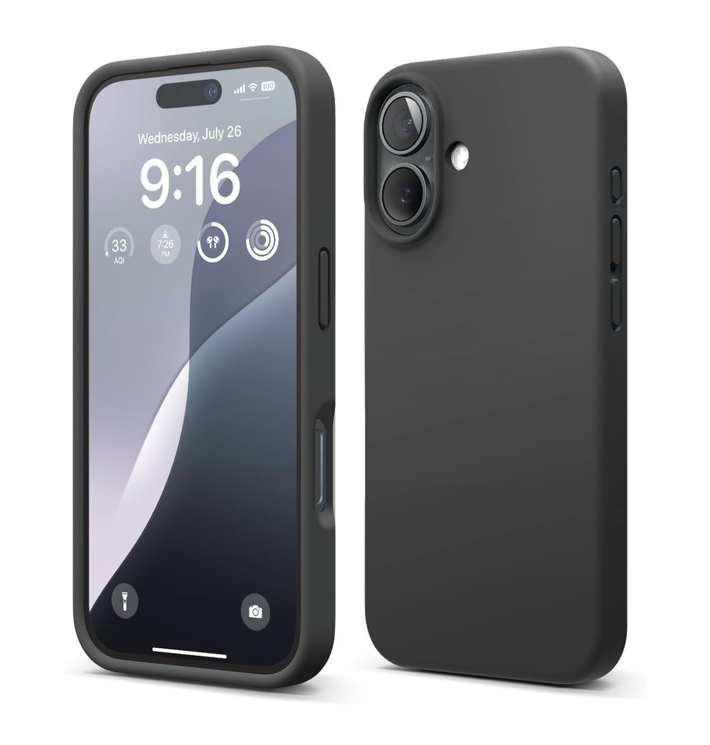 LIRAMARK Liquid Silicone Soft Back Cover Case for Apple iPhone 16
