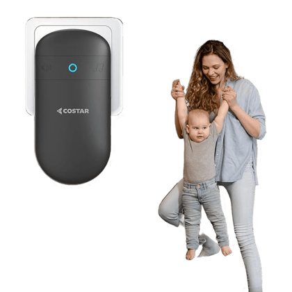 Wireless Door Bell Kits Chime for Home Office with LED Light 300 Meter 1000 Feet Operating Range 32 Ringtones 5 Levels Volume, 1 Receiver and 1 Push Button IP44 Waterproof (Pebble T301-Black)