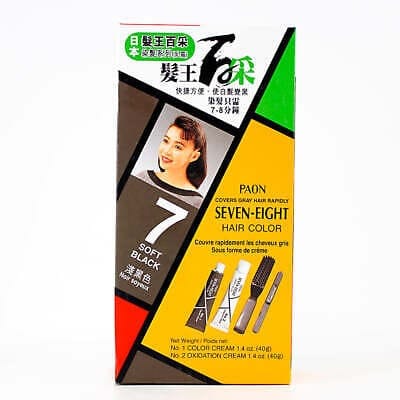Paon Seven-Eight Hair Color 7 Soft Black – Soft Silky Finish Natural