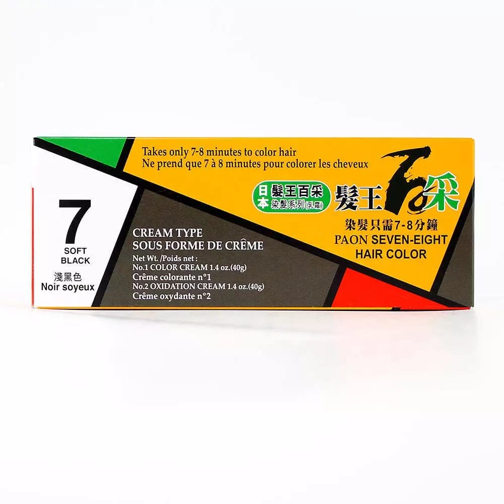 Paon Seven-Eight Hair Color 7 Soft Black – Soft Silky Finish Natural