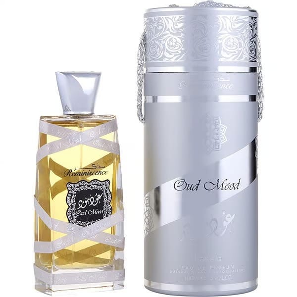 Lattafa Oud Mood Reminiscence Silver 100ml EDP – Unisex Fragrance with Woody & Floral