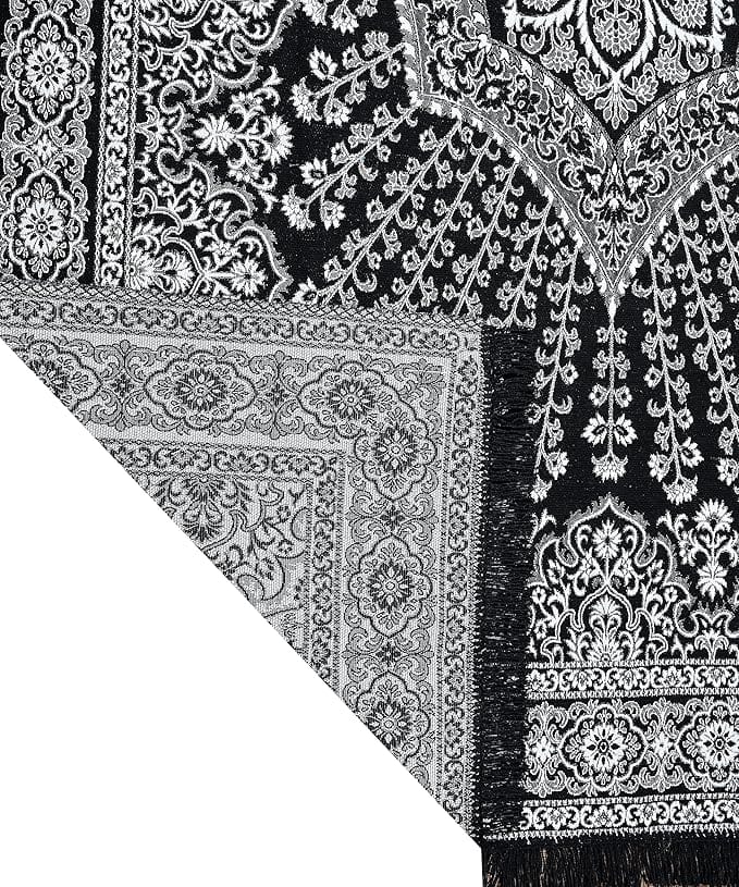 Cotton Carpet, Elegant Black, Perfect for Living or Office Rooms