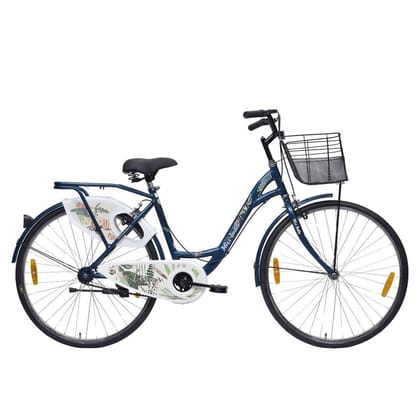 Hero Miss India Liyra 26T Utility Bicycle for Girls/Women with Front Basket and Inbuilt Carrier | Single Speed | Ideal for Women/Girls