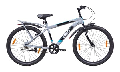 Hero Rove 26T Bicycle for Mens | Inbuilt Carrier | Rigid Suspension | V Brake | Grey-Green | Frame:17 Inches | 95% Assembled Cycle(Ready to Ride in 5 Min)