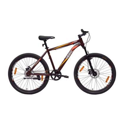 Hero Sprint Riot 26T Single Speed Mountain Cycle | Front-Suspension | Dual Disk | Matt Chocolate Brown | Ideal Age 12+ Years for Men and Women | Unisex | 95% Assembled Cycle(Ready to Ride in 5 Min)