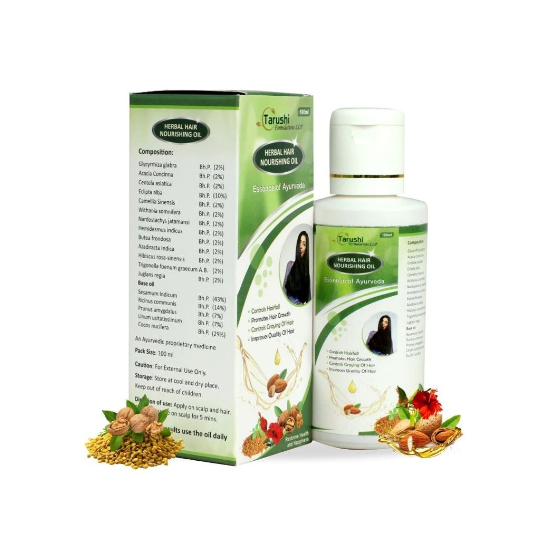 Tarushi Formulations Herbal Hair Nourishing Oil - 100ml - Controls Hairfall, Promotes Hair Growth, Improves Quality of Hair