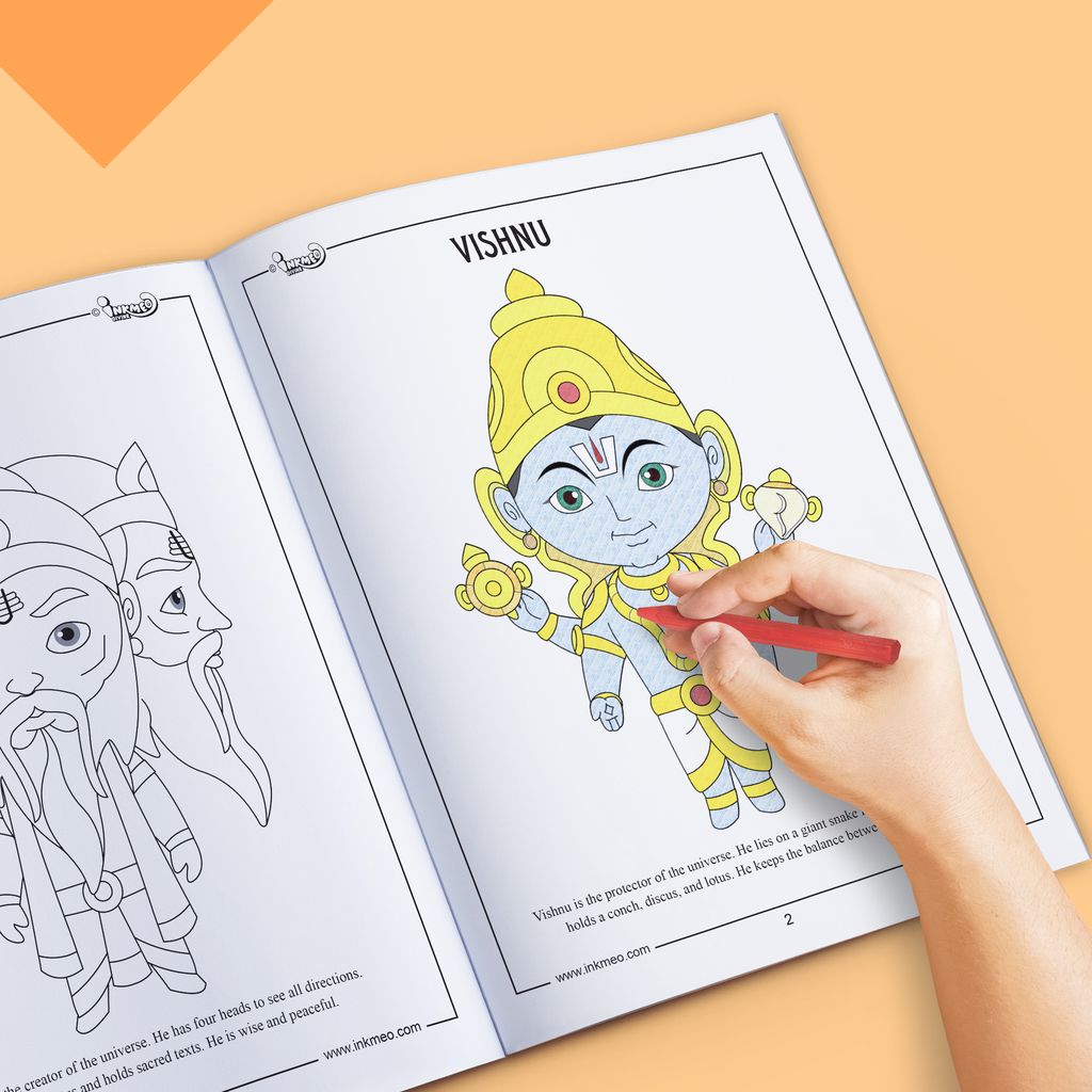 Hindu Gods Reusable Colouring Book | AR Feature