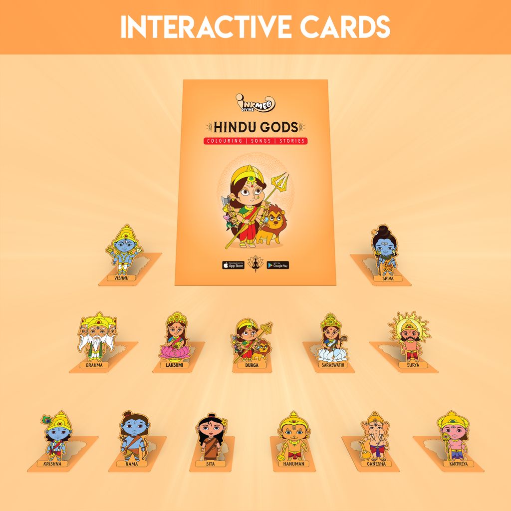 Hindu Gods Reusable Colouring Book | AR Feature