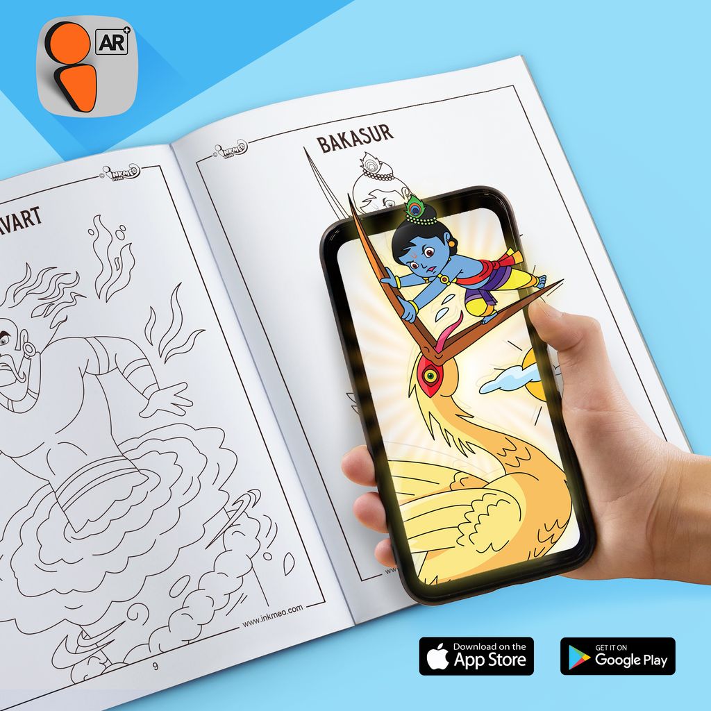 Krishna Reusable Colouring Book | AR Feature