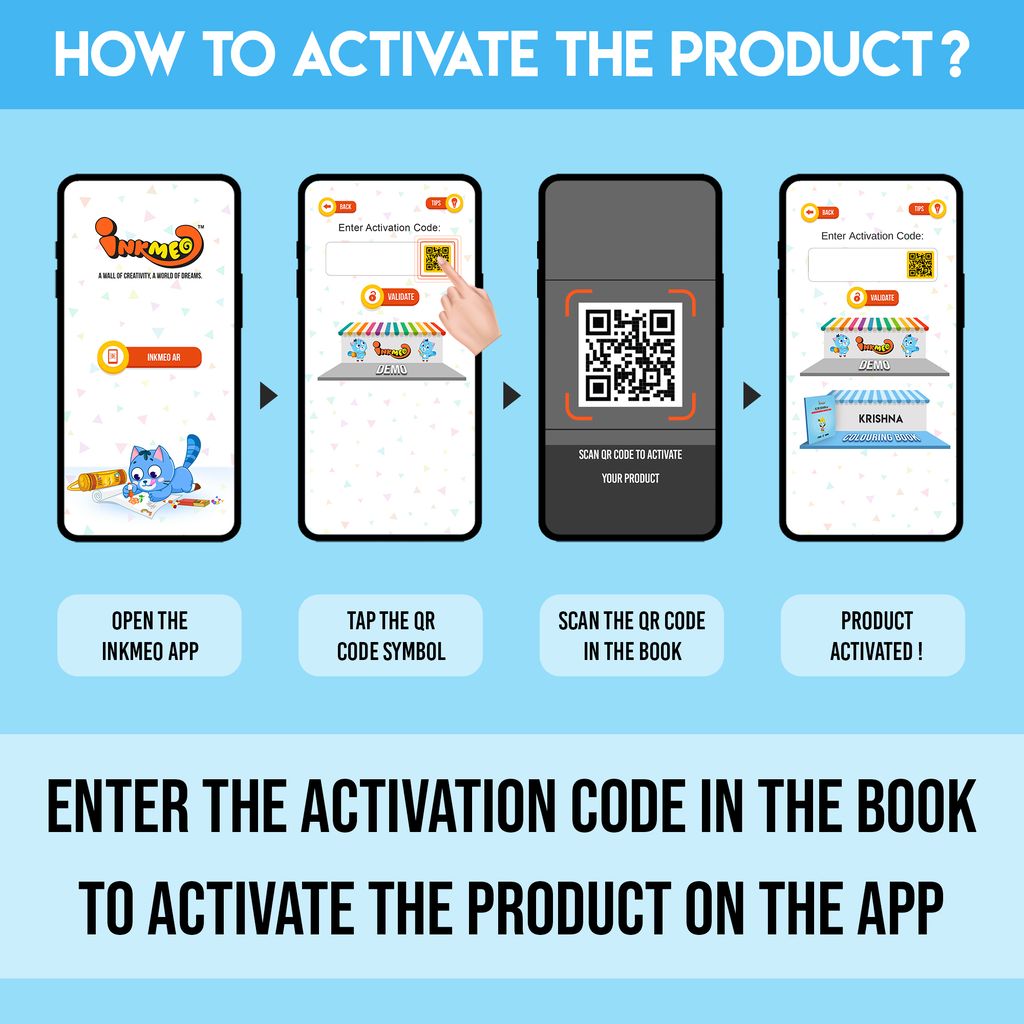 Krishna Reusable Colouring Book | AR Feature