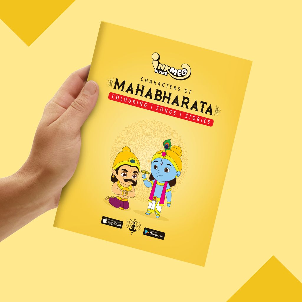 Characters of Mahabharata Reusable Colouring Book | AR Feature