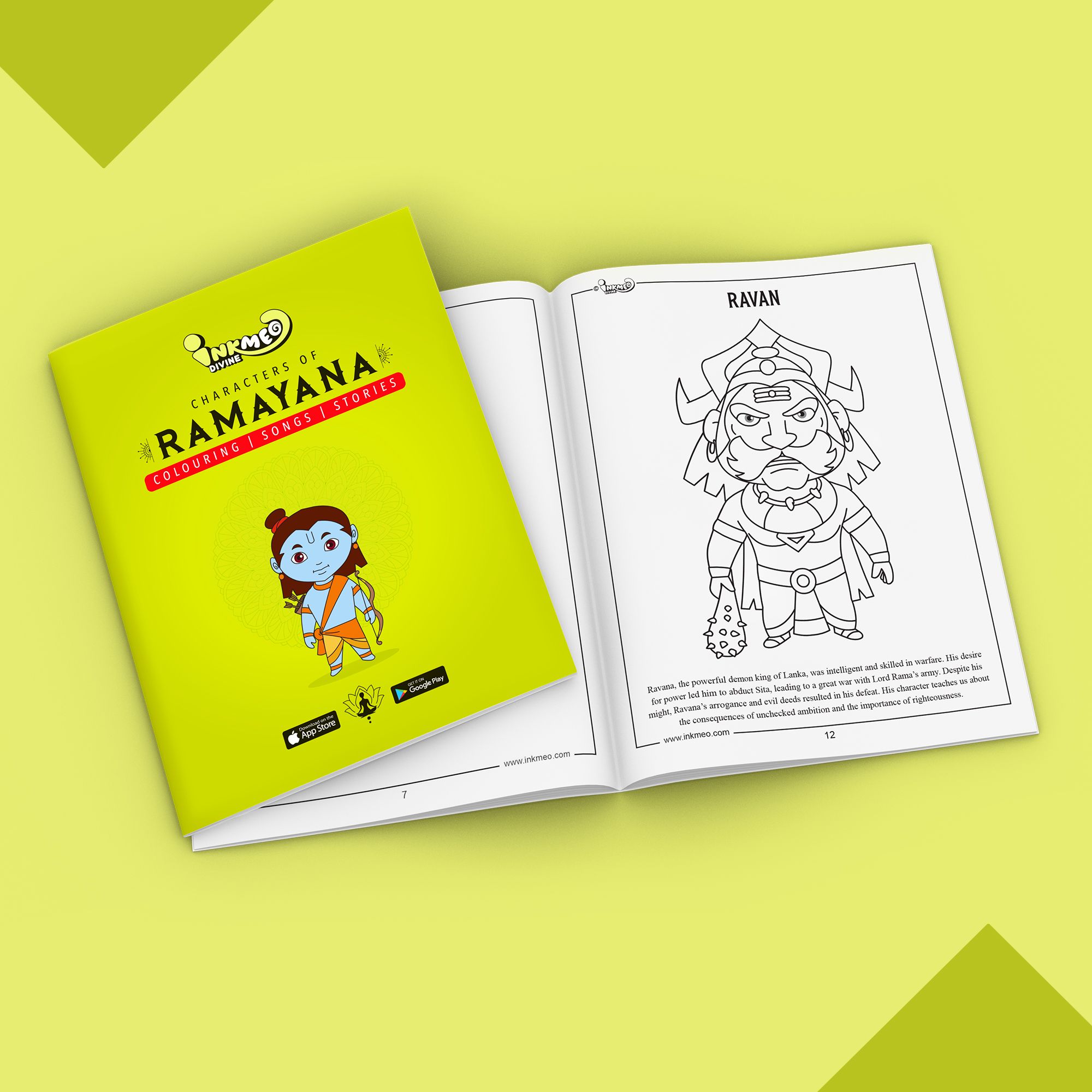 Characters of Ramayana Reusable Colouring Book | AR Feature