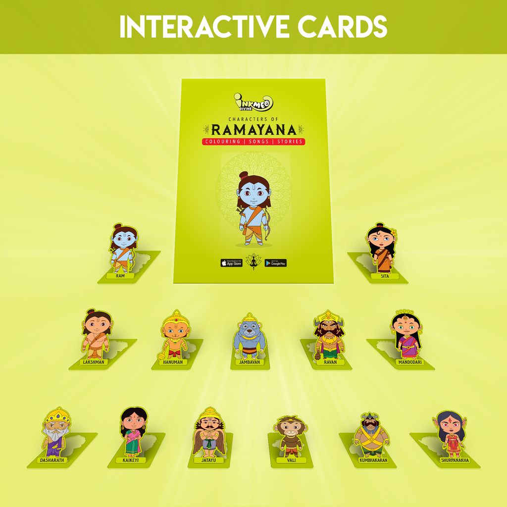 Characters of Ramayana Reusable Colouring Book | AR Feature