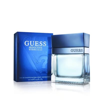 Guess Seductive Homme Blue Eau de Toilette A Sophisticated Blend of Fresh and Woody Notes (100ml) Perfume