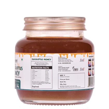 Daichi Eucalyptus Honey - 100% Raw & Unprocessed, Straight from beekeepers, Cruelty-free, No Sugar or Additives 350gm (Pack of 1)